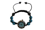 SHAREKI　キラキラクリスタルボール　ブレスレット時計（丸型）　ブルー
